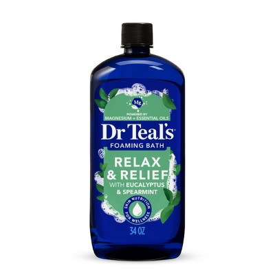 Dr Teal's Relax & Relief Eucalyptus and Spearmint Foaming Bubble Bath - 34 fl oz | Target