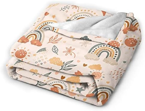 Aesthetic Boho Rainbow Blanket All Seasons 50"X40", Boho Rainbow Print Throw Blankets, Lightweight F | Amazon (US)