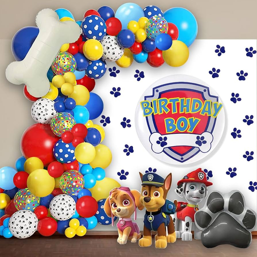 106pcs Paw Patrol Balloons Garland Arch Kit 18/12/10/5 with BONUS Bone & Paw Print Balloons for P... | Amazon (US)