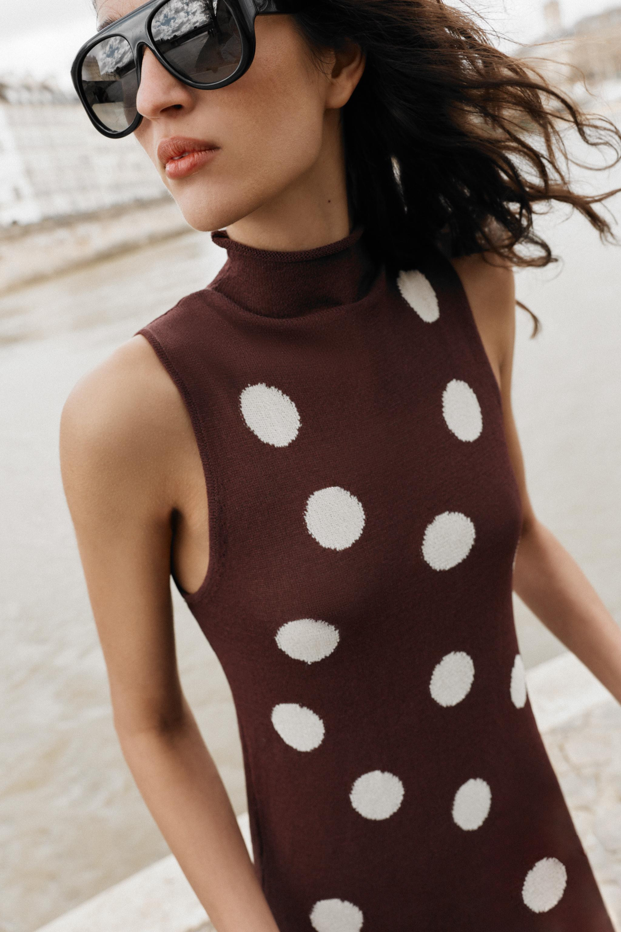 POLKA DOT KNIT DRESS | Zara UK