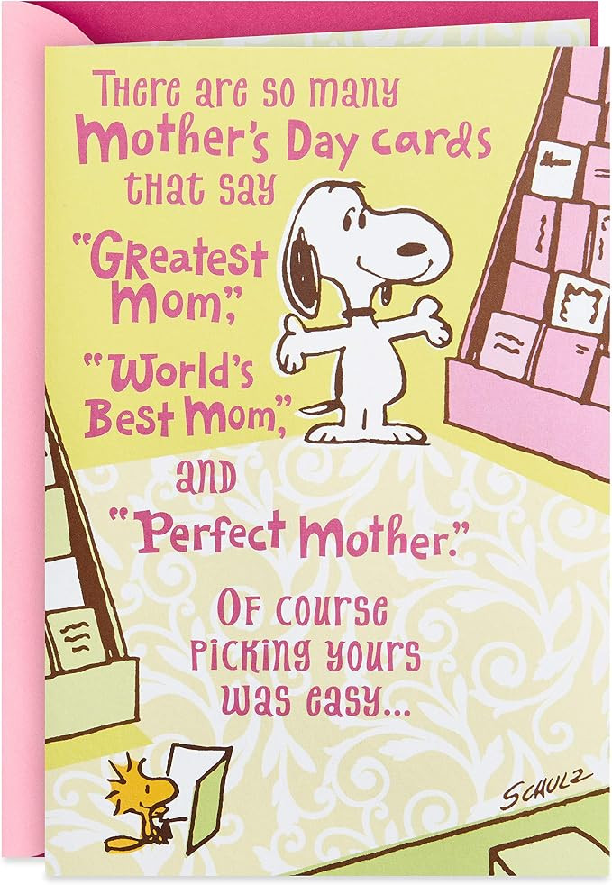 Amazon.com : Hallmark Funny Mother's Day Card for Mom (Snoopy and Woodstock, Mini Cards Inside) :... | Amazon (US)