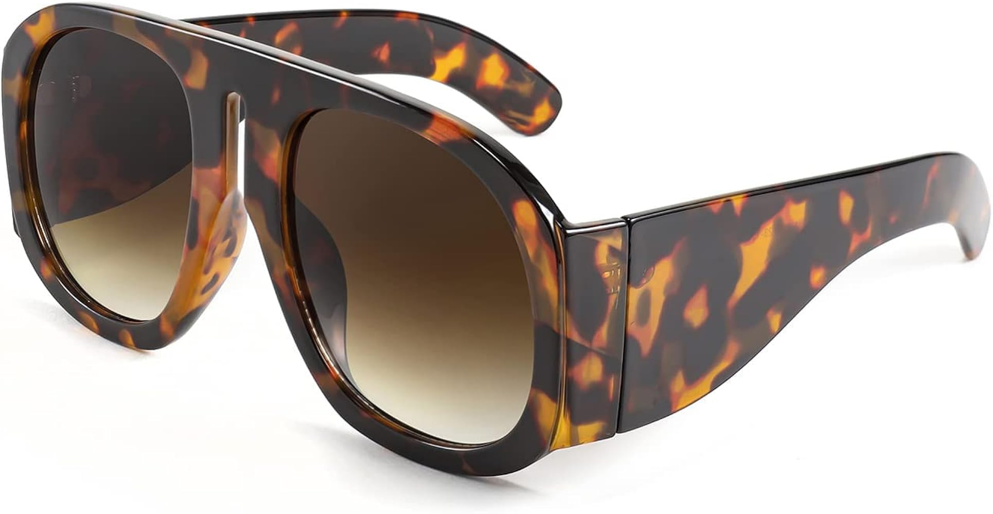 FEISEDY Retro Trendy Avaitor Sunglasses for Women Men Oversized Vintage 70s 80s Sunglasses Flat T... | Amazon (US)