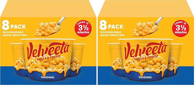 Velveeta Shells & Cheese Original | Microwavable | 8 Cups | 2.39 oz | Pack of 2 | Amazon (US)
