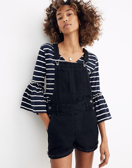 Adirondack Short Overalls in Washed Black | Madewell