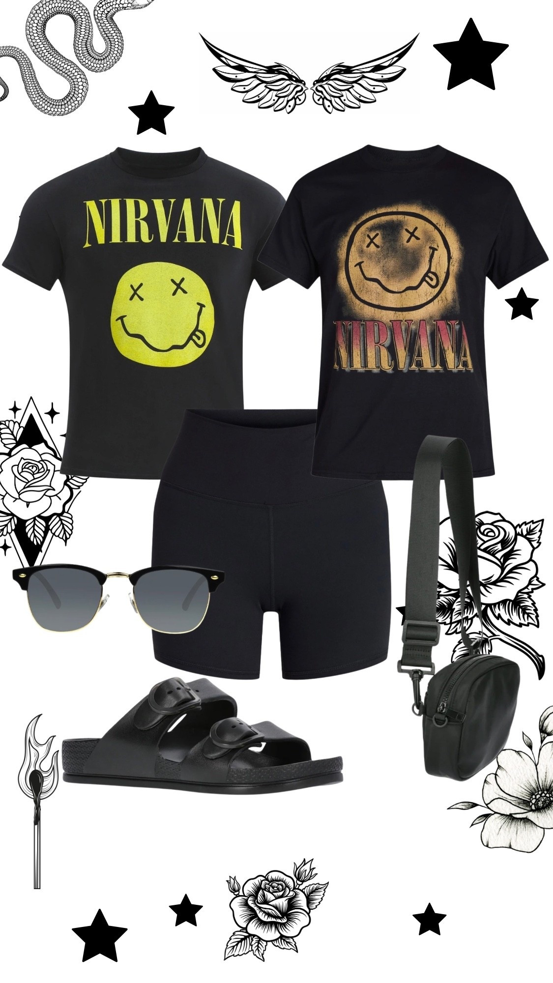 Oversized graphic tee edgy outfit 

#LTKootd #LTKgrwm #LTKMidsize