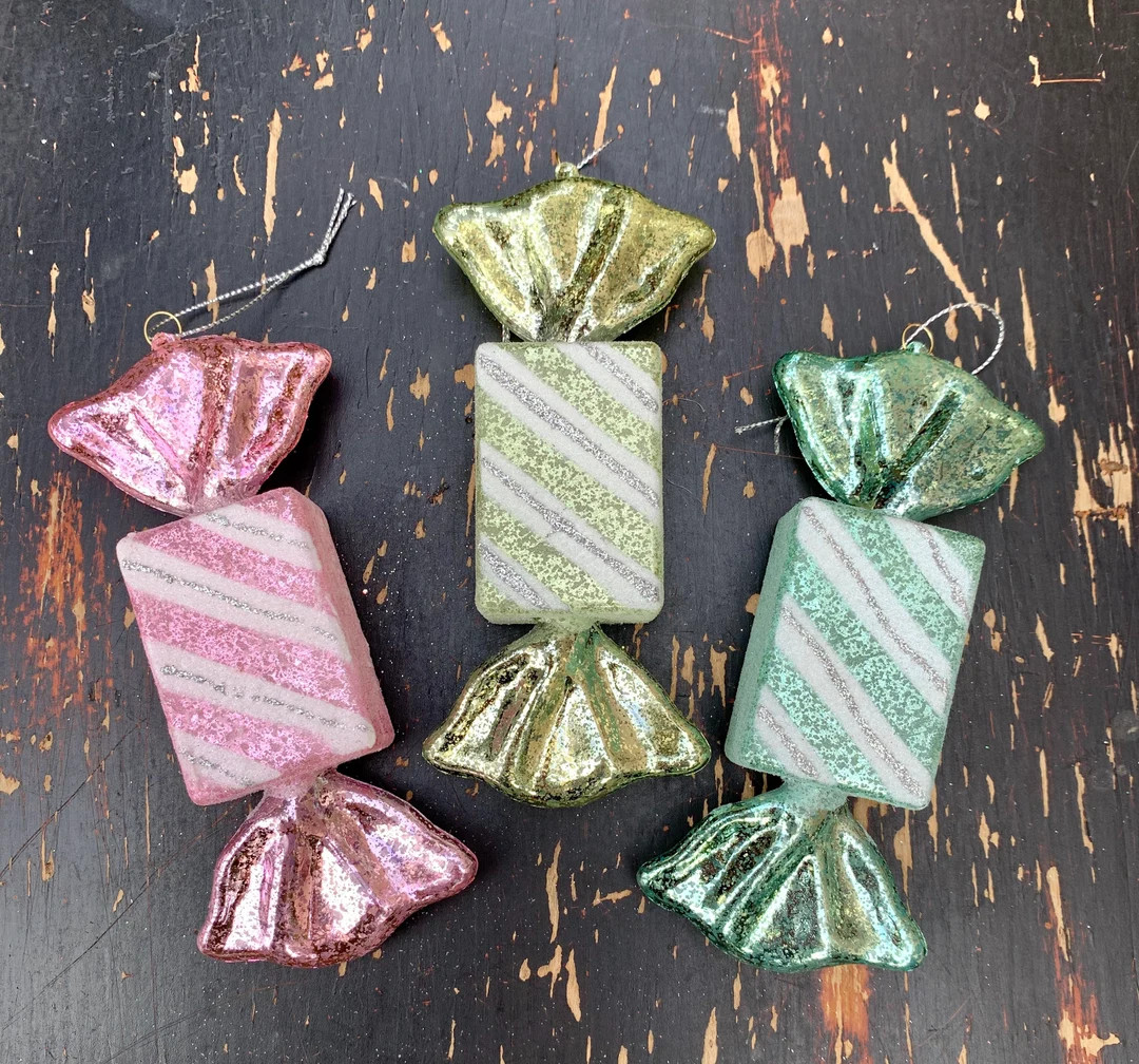 Candy Ornament, Christmas Tree Decor, Wreath Attachment, Centerpiece Decor - Etsy | Etsy (US)