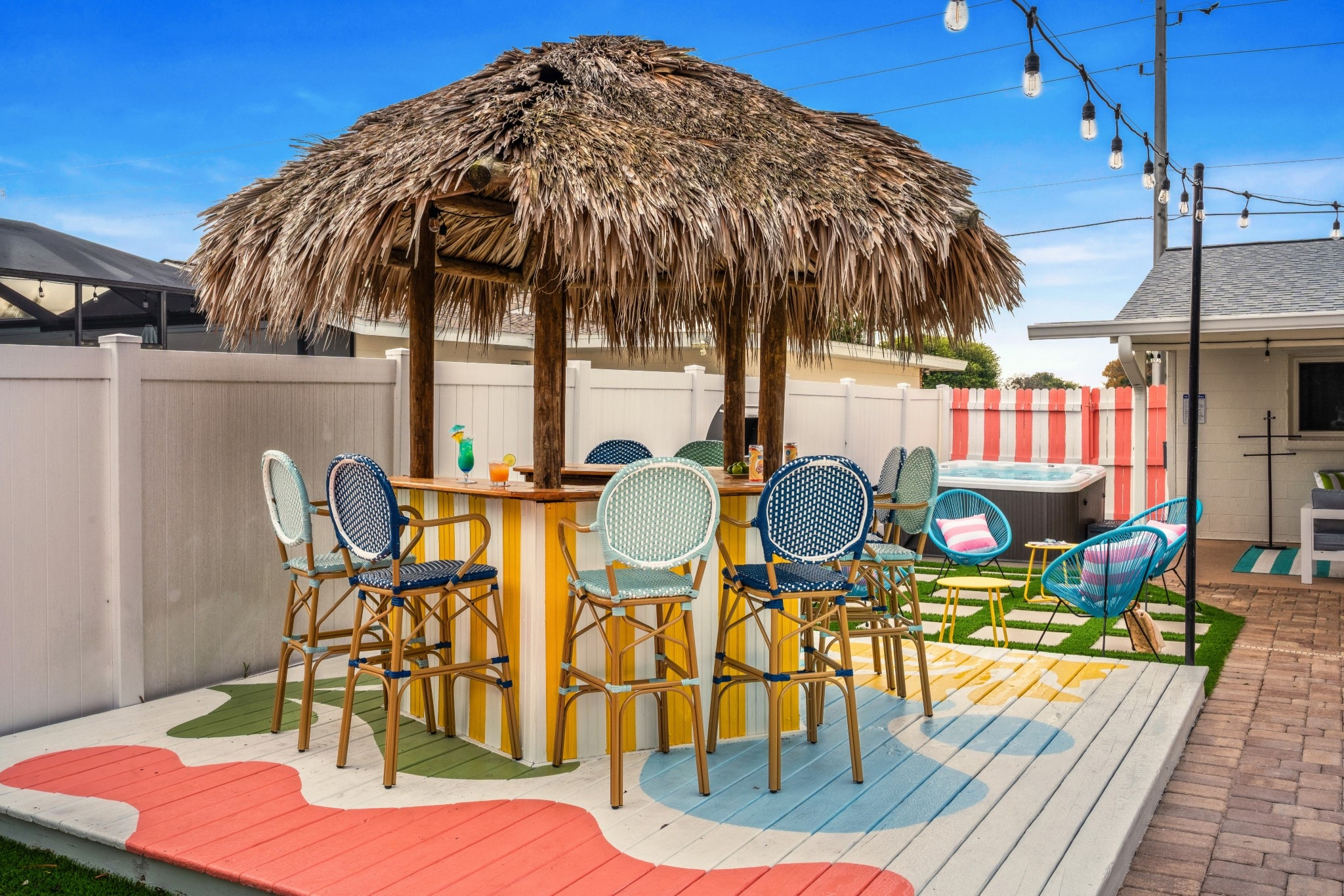 Coral Cabana outdoor bar stools. 

#LTKHome #LTKSaleAlert #LTKSeasonal