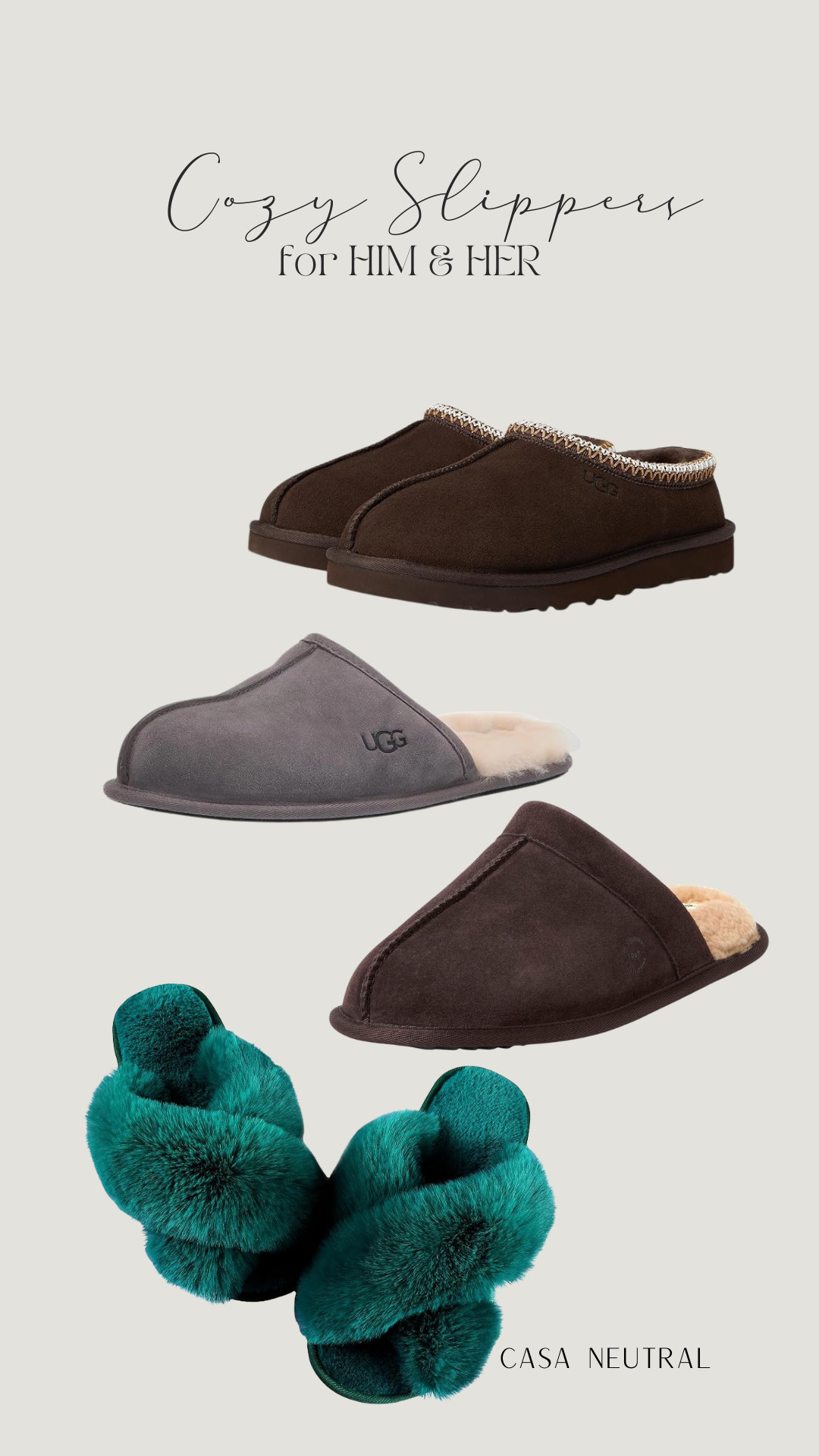 slippers for him & her 

 #LTKGiftGuide #LTKHoliday #LTKMens