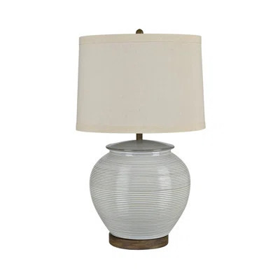 Ceramic Table Lamp With Linen Shade | Wayfair North America