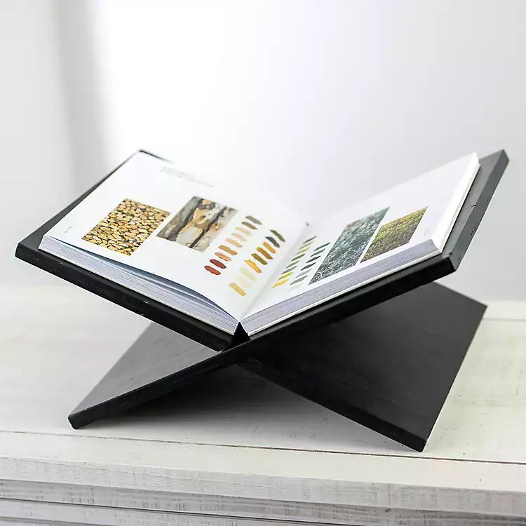 Black Wooden Book Holder | Kirkland's Home