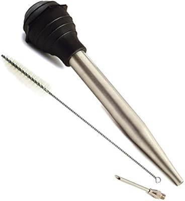 Norpro Deluxe Stainless Steel Baster with Injector and Cleaning Brush | Amazon (US)