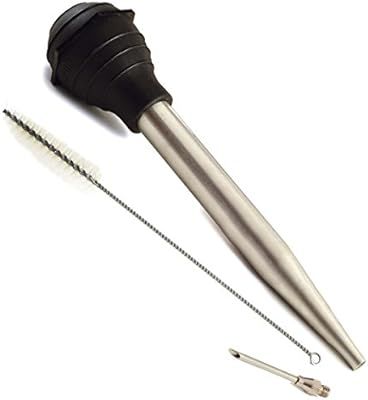 Norpro Deluxe Stainless Steel Baster with Injector and Cleaning Brush | Amazon (US)