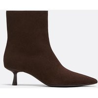 Stradivarius Bottines talon aiguille cuir MARRON 40 | Stradivarius (FR)