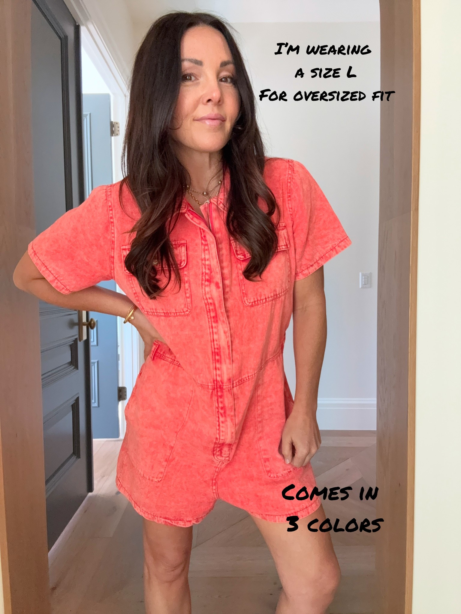 Comfy, summer oversized shorts jumpsuit with easy zip front. Comes in 3 colors, wearing a L for an oversized fit.

#LTKSeasonal #LTKSummerEdit