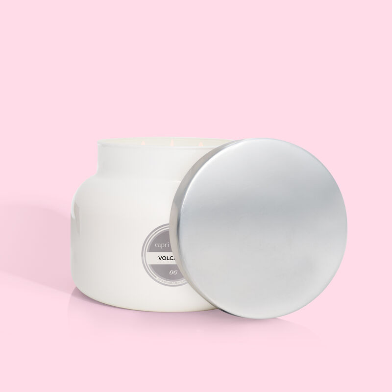 White Signature Jar Volcano Candle 28oz | Capri-Blue