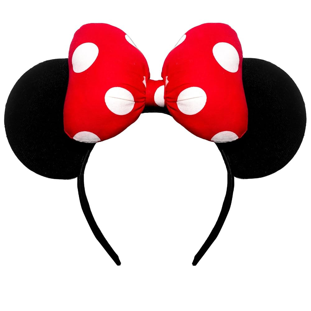 Mouse Ears Headband, Handmade Big Bows Mouse Ears Hairband, Super Stretchy Hair Accessories for W... | Amazon (US)