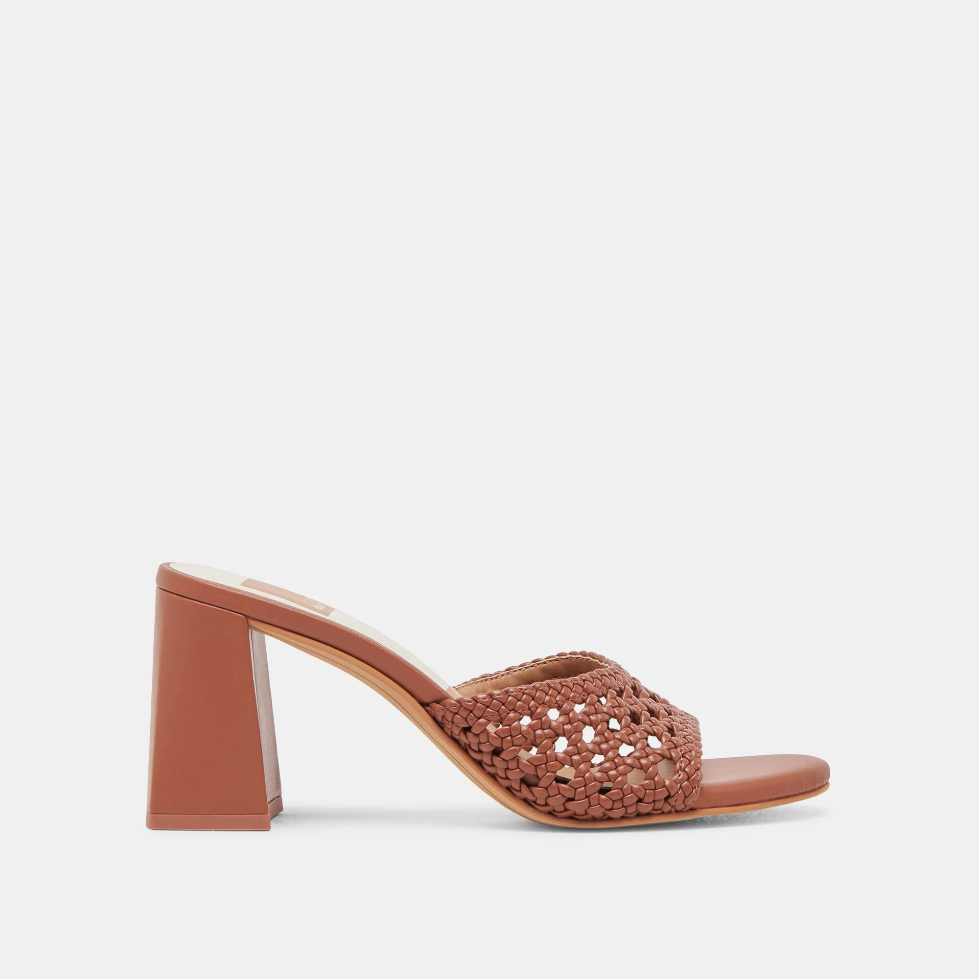 Margoe Heels Cognac Woven Stella | DolceVita.com
