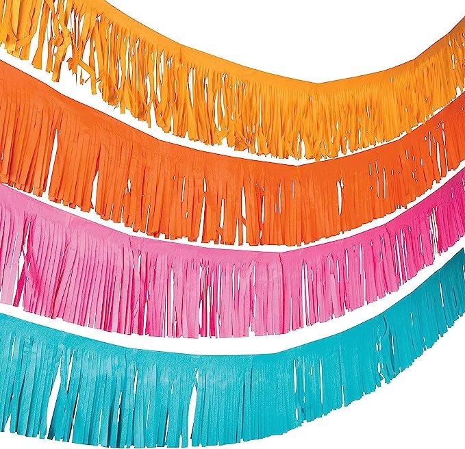 Fun Express - Fiesta Fringe Garland for Cinco de Mayo - Party Decor - Hanging Decor - Garland - C... | Amazon (US)