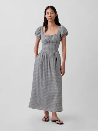 Linen-Blend Drop-Waist Maxi Dress | Gap (CA)