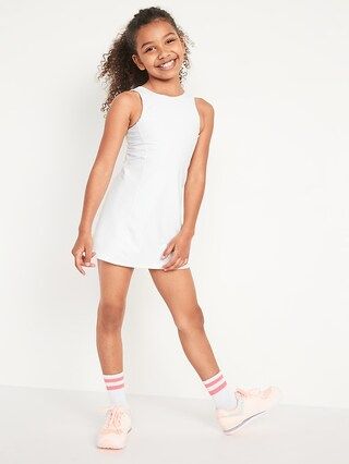 Sleeveless PowerSoft Performance Built-In Shorts Dress for Girls | Old Navy (US)