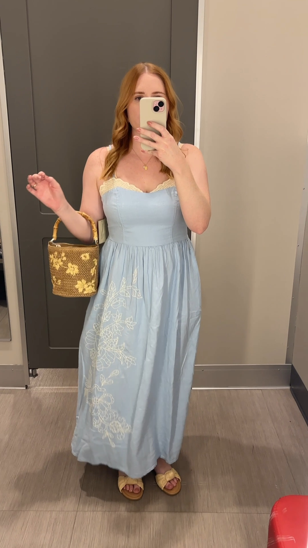 Women's Cutwork Midi Sundress - Universal Thread™ Light Blue size medium 

#LTKootd #LTKgrwm #LTKMidsize