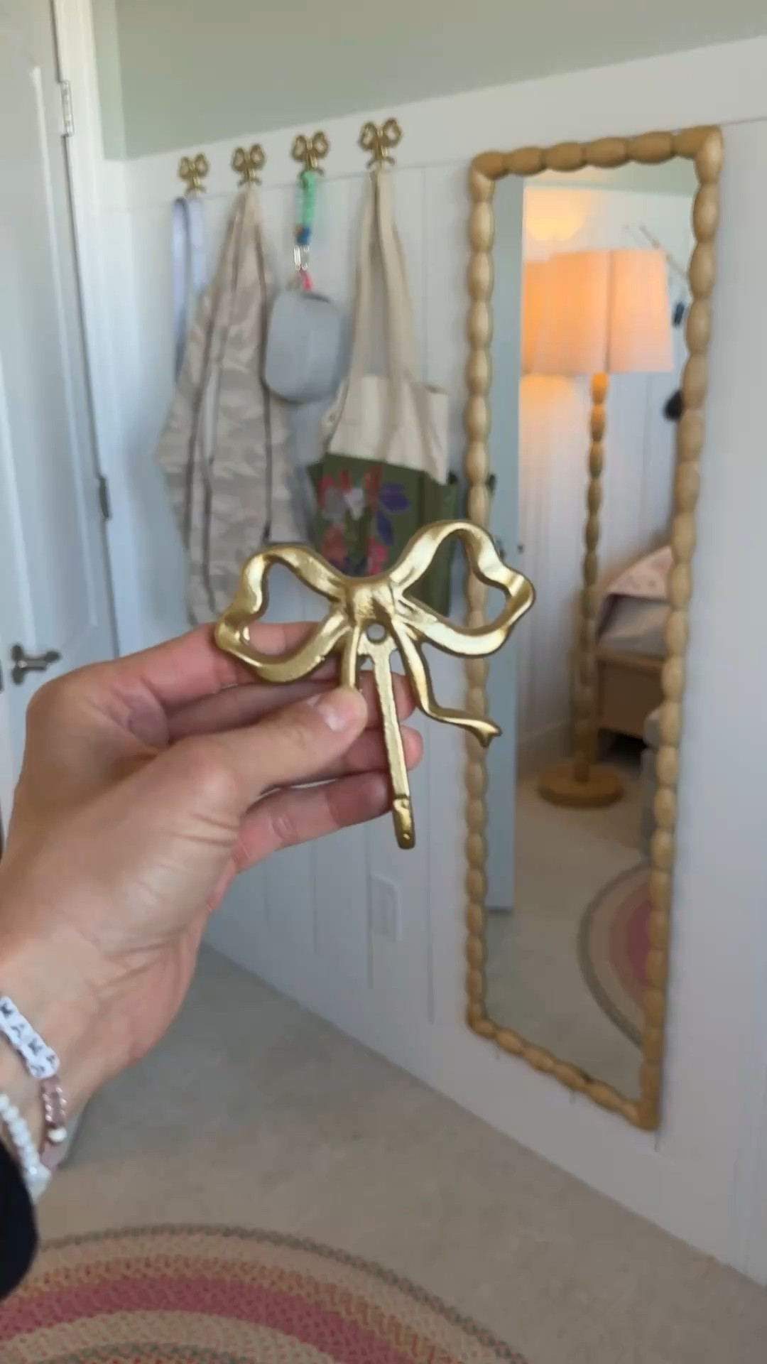These bow hooks from Walmart are a total pottery barn team dupe! Only seven dollars a piece and they make great spots to hang extra hoodies and bags. ￼

#LTKHome #LTKSpringSale #LTKSaleAlert