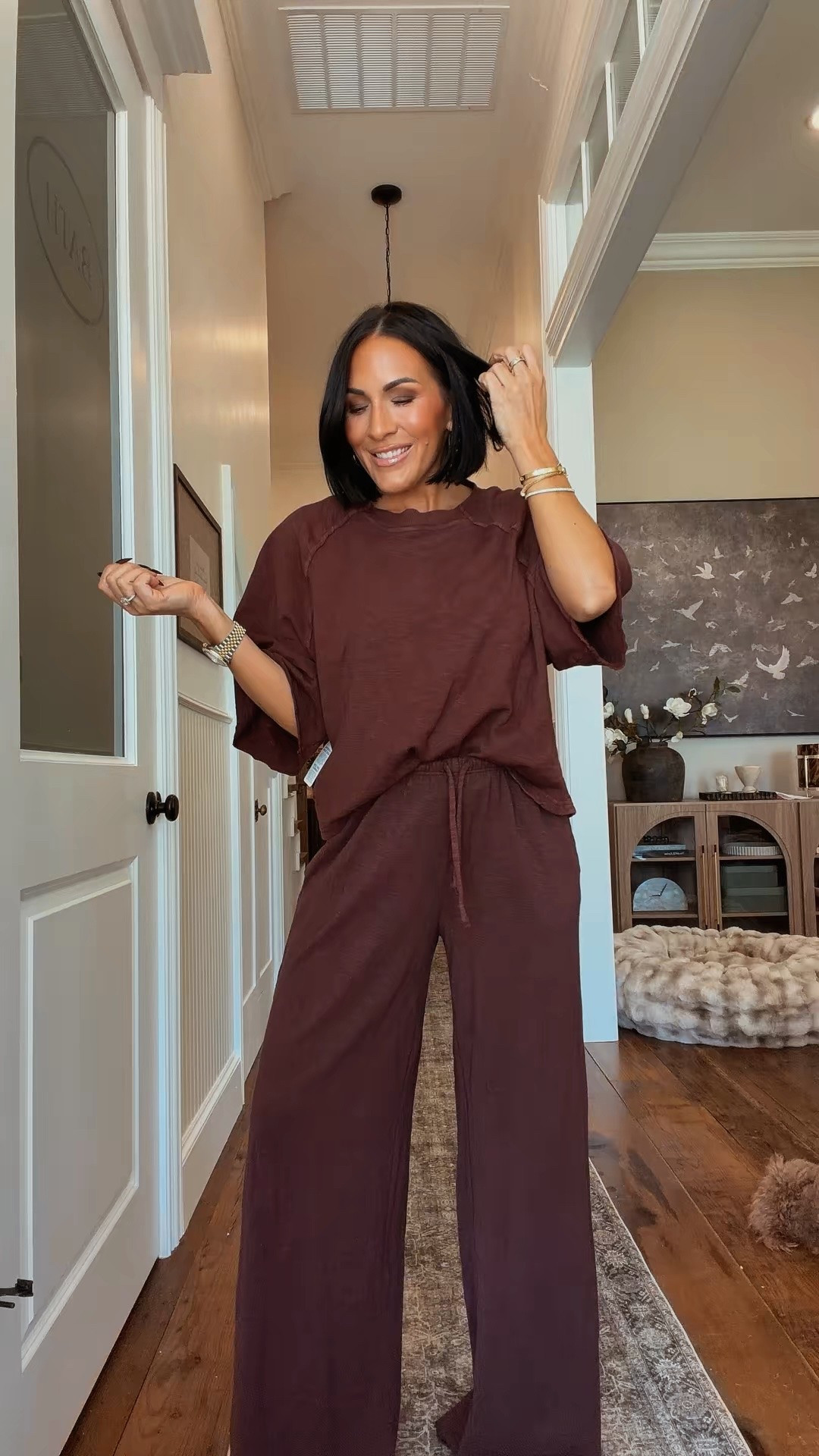 Love this for fall 

In an xs in both