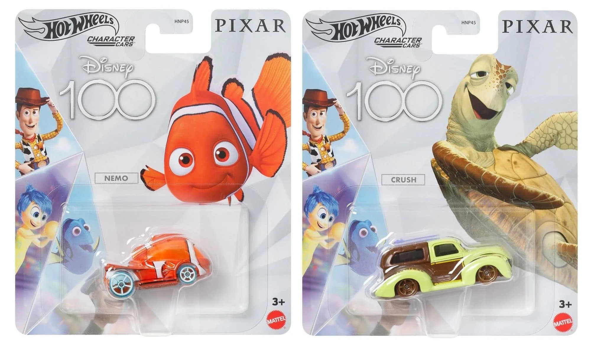 Hot Wheels Disney 100 Pixar Character Cars, Finding Nemo Crush and Nemo Die-Cast Vehicles, Collec... | Walmart (US)