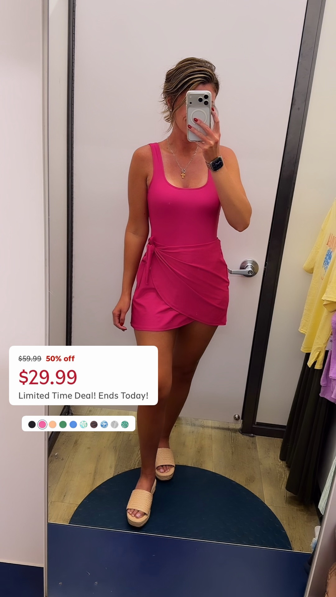 Old Navy swim dress 50% off through tonight
Wearing medium

#LTKActive #LTKSeasonal #LTKSwim