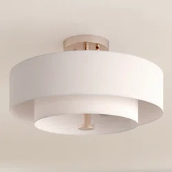 Zipcode Design™ Lavina 3 - Light 15" Shaded Tiered Semi Flush Mount | Wayfair North America