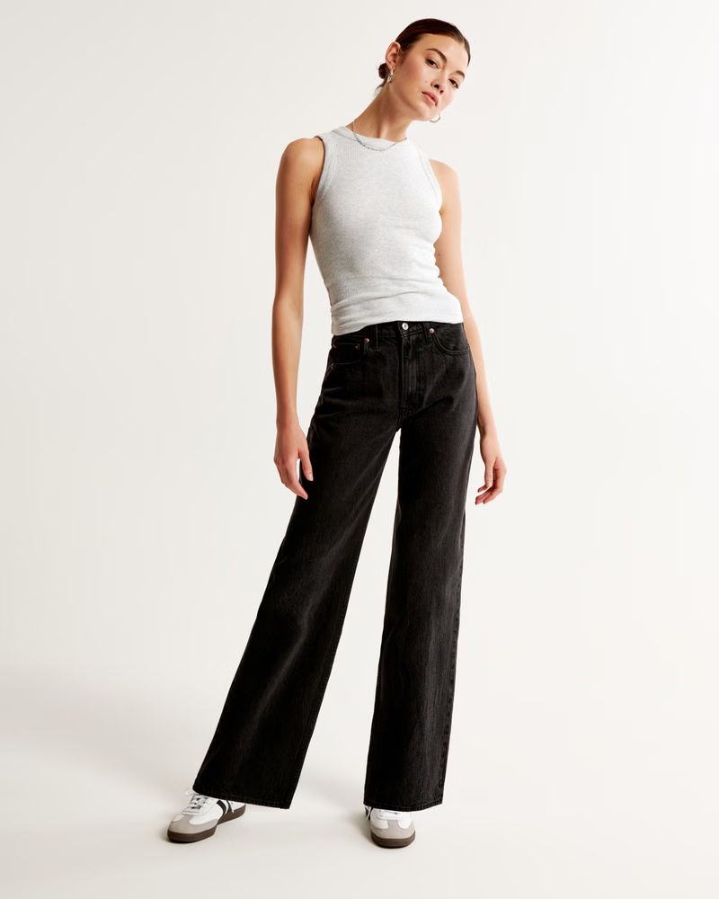 Women's High Rise Loose Jean | Women's Bottoms | Abercrombie.com | Abercrombie & Fitch (US)