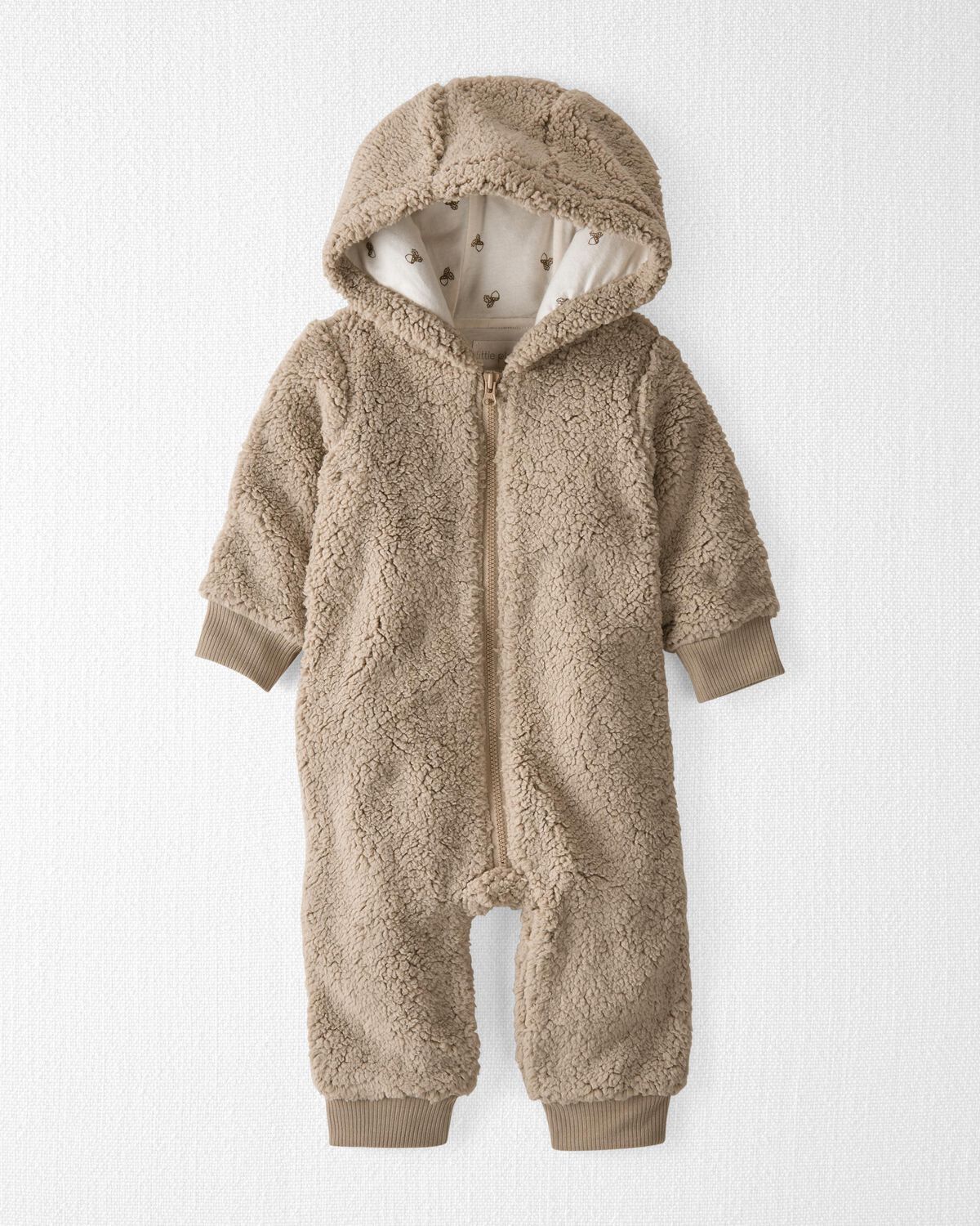 Baby Otter Baby Recycled Sherpa Hooded Jumpsuit | carters.com | Carter's
