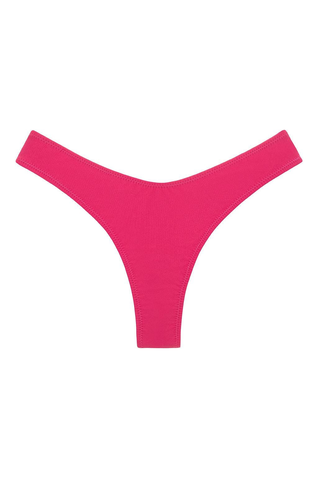 Raspberry Added Coverage Lulu (Zig-Zag Stitch) Bikini Bottom | Montce