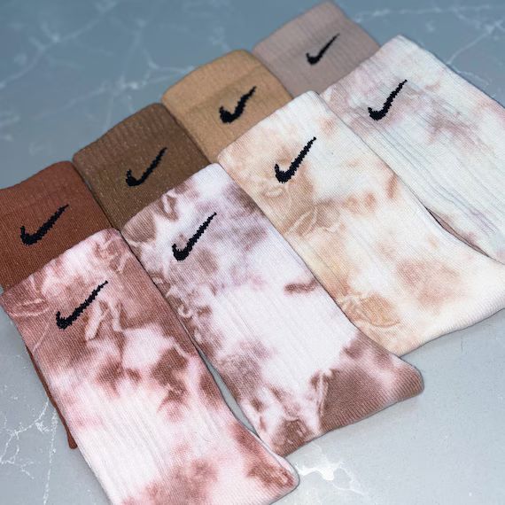 Authentic Neutral Nike Tie Dye & Over Dyed Socks  Each | Etsy | Etsy (US)