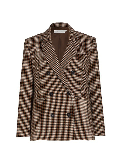 Brina Double-Breasted Plaid Blazer | Saks Fifth Avenue
