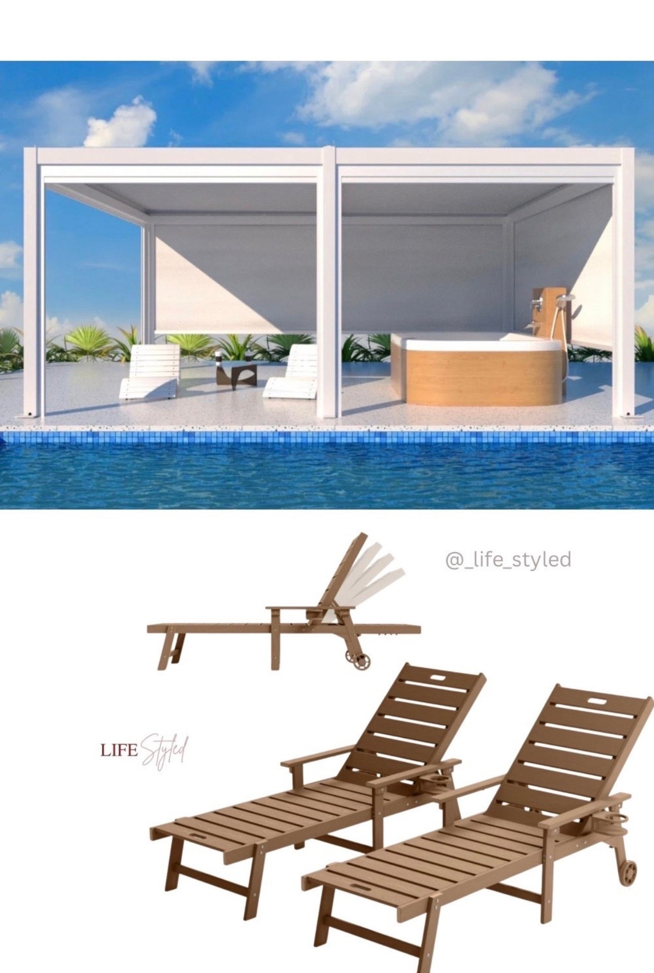 Poolside era 🩵

#LTKHome #LTKSeasonal #LTKOver40