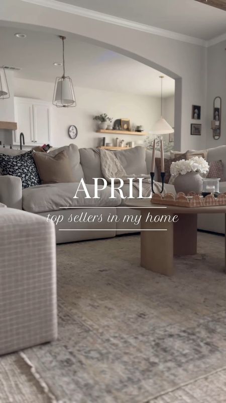 April bestsellers in my home include our living room rug, our target comforter and knit throw blanke, bedside lamps, new living room chandelier, Walmart wooden side table (currently sold out), Walmart vintage style art, ribbed coffee mugs in our coffee bar, and the viral planter I used as a utensil crock 

#LTKhome