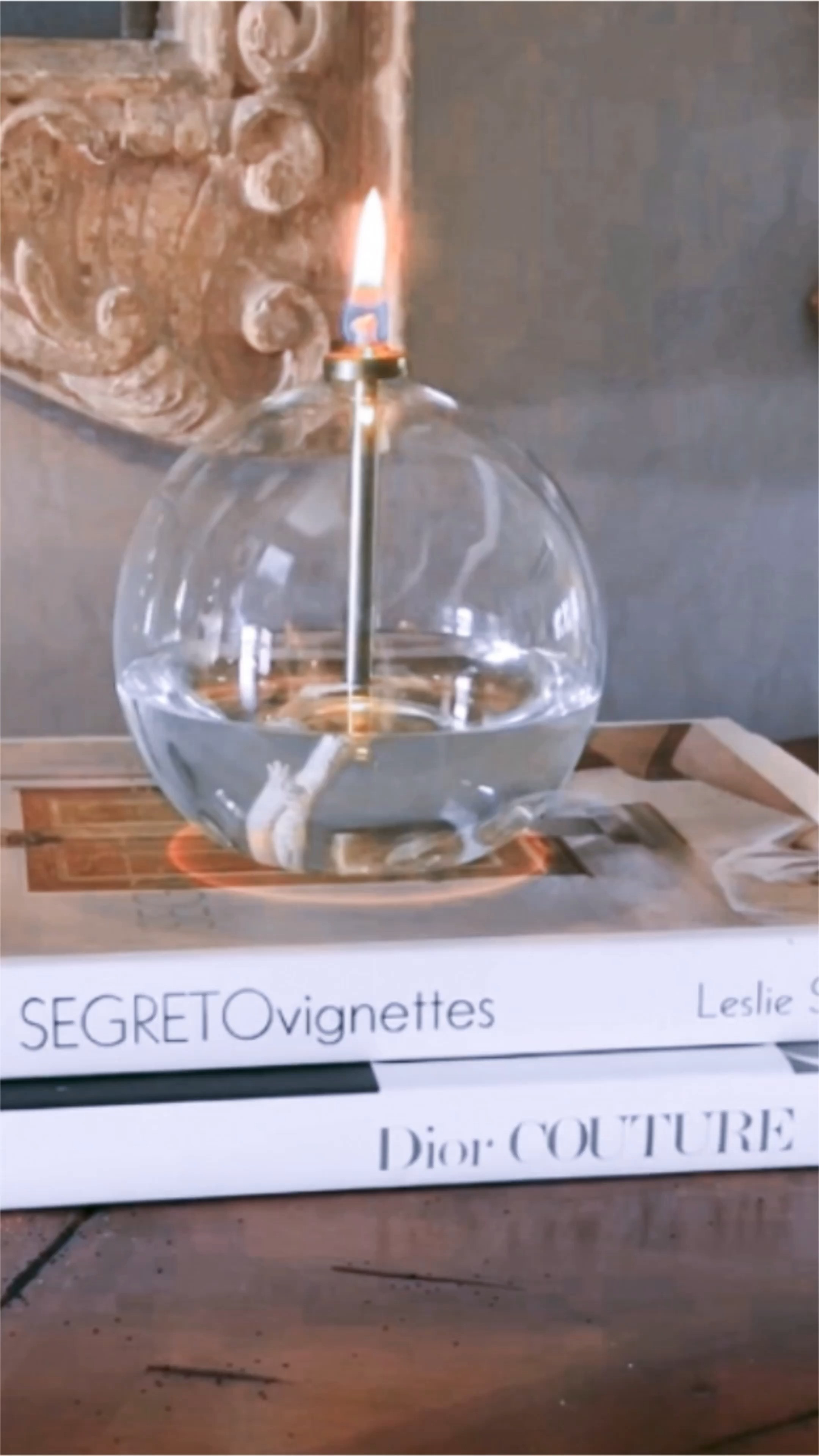 Glass globe is a lamp Berger. Beautiful decor piece for the home  

#LTKHome