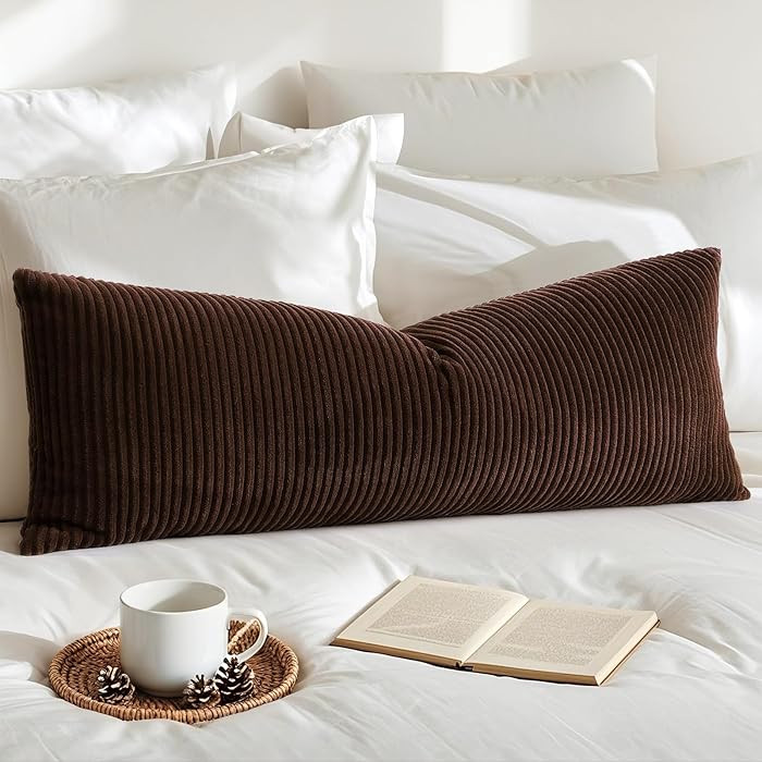 Artscope Cozy Striped Corduroy Lumbar Pillow Cover Super Soft Decorative Square Throw Pillow Cove... | Amazon (US)
