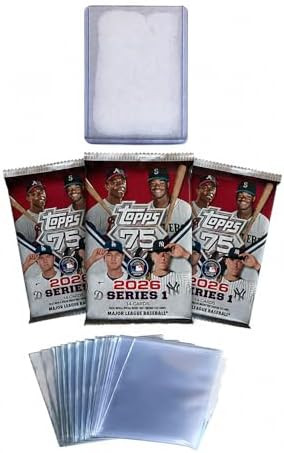 2026 Topps Series 1 Baseball Cards Value Pack – 3 Factory Sealed Packs (42 Cards Total) + 10 Pe... | Amazon (US)