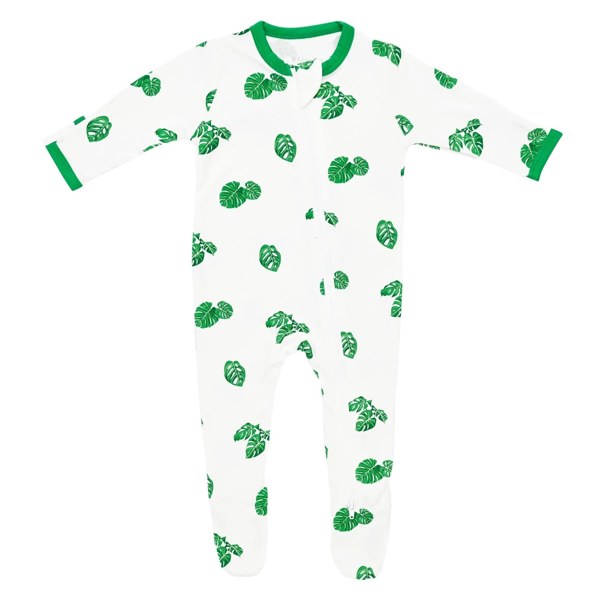 Zippered Footie in Monstera | Kyte BABY