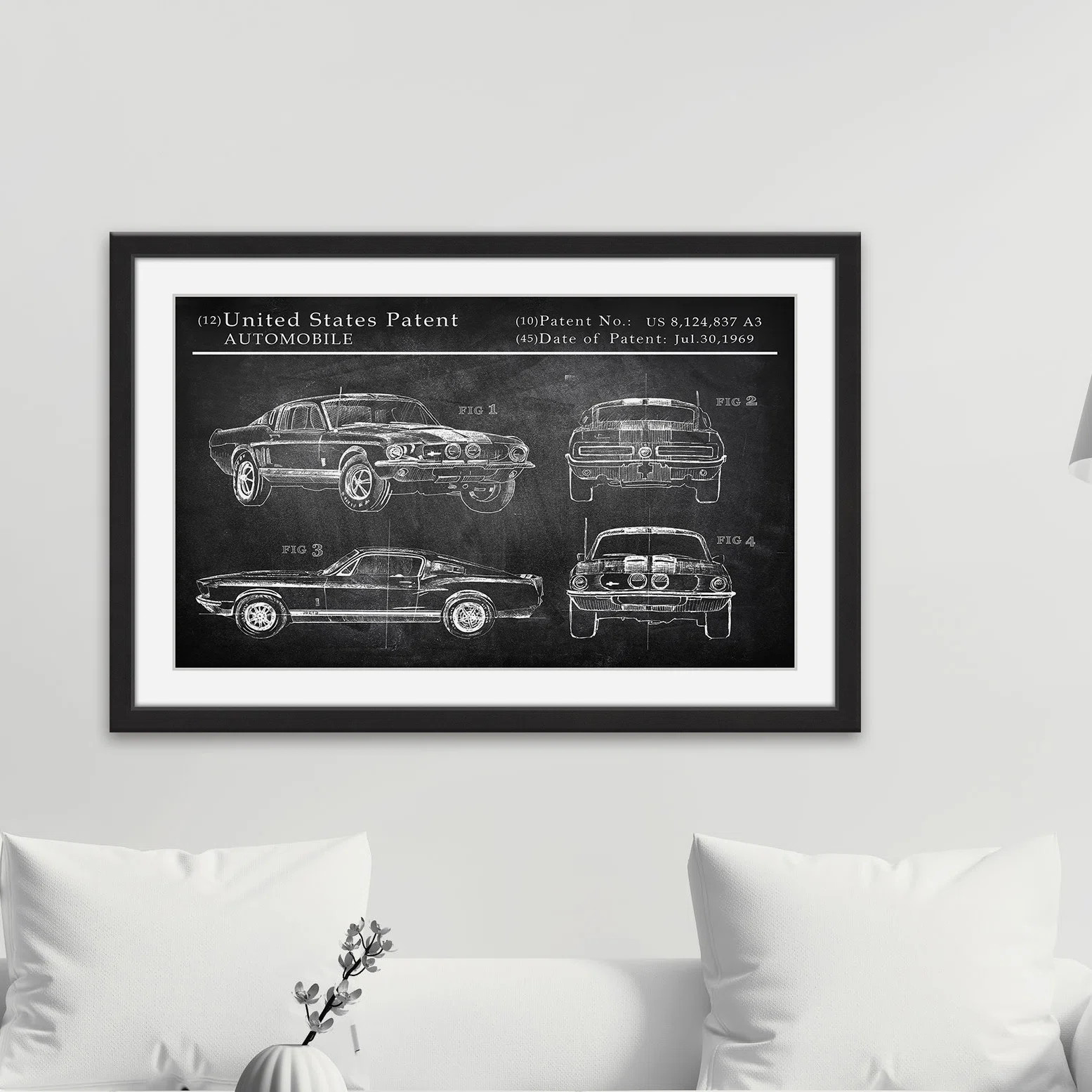 'Mustang Shelby Design' Framed Painting Print | Wayfair North America