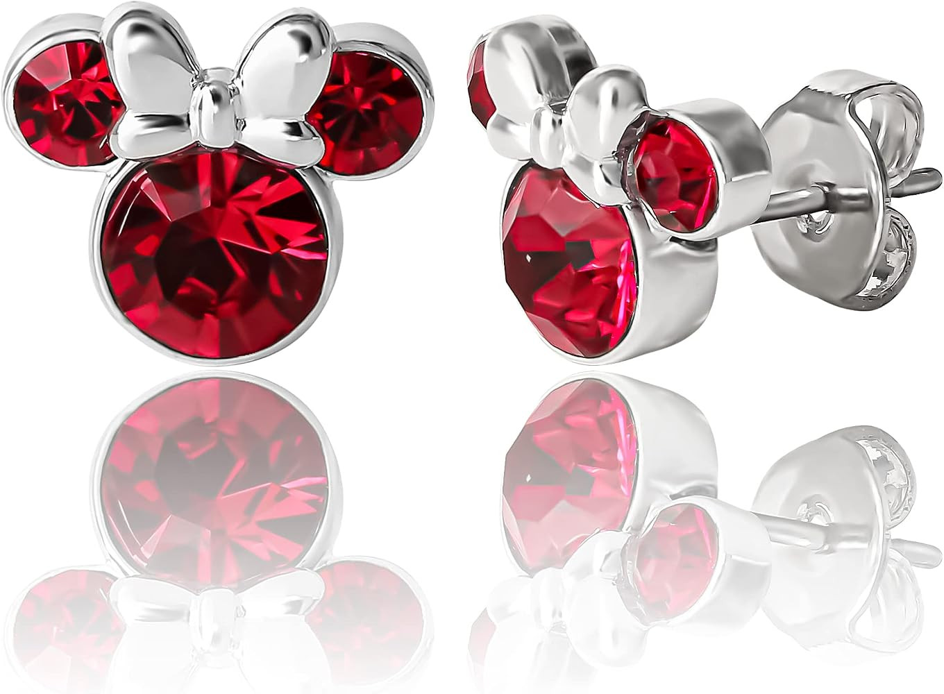 Minnie Mouse Birthstone Stud Earrings for Women Official License, Birthstone Earrings, Disney Gif... | Amazon (US)