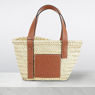 Small Palm Leaf & Calfskin Basket Bag | Brown Thomas (IE)