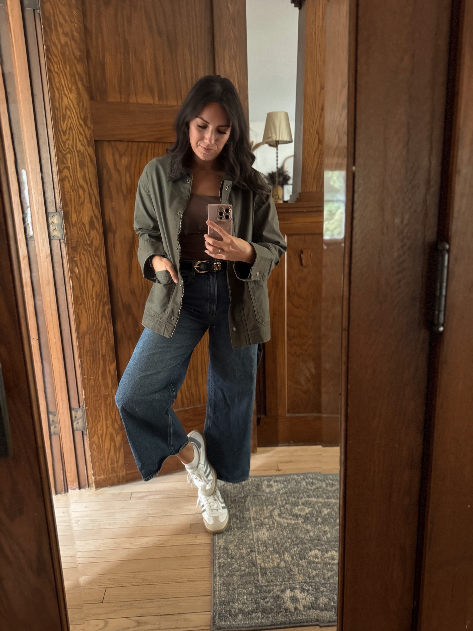 Pumpkin patch outfit on this fall day. This wide leg denim + barn jacket + sneaker combo is what I’m living for these days!

#LTKSeasonal #LTKStyleTip