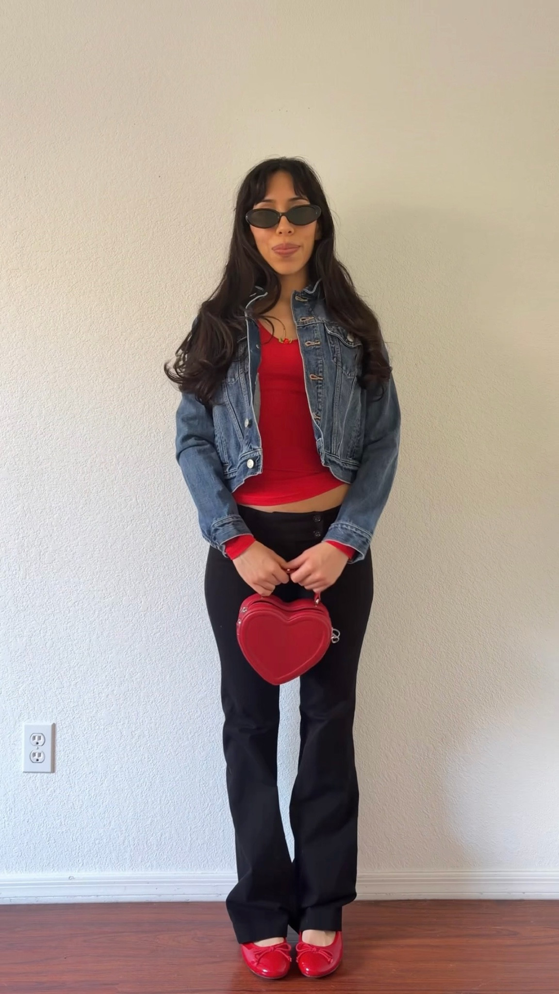 Valentine’s Day outfit: slacks thrifted 