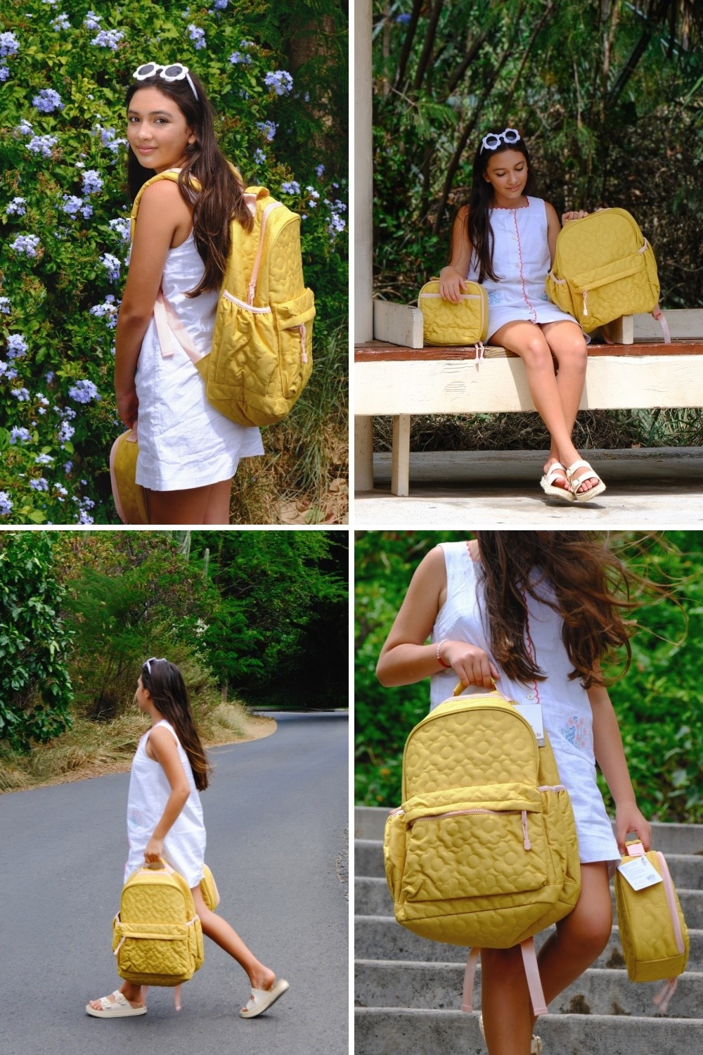 Cute Back to School Outfit: Matching Yellow Backpack & Lunch Box Set

Shop this cute back to school outfit for girls, built around a quilted yellow flower backpack with a matching insulated lunch box and pencil case. Styled with a floral dress, raffia sandals, and sunglasses for the sweetest coordinated first-day-of-school look. An easy back to school outfit idea for 2026.

#LTKKids #LTKSeasonal #LTKootd