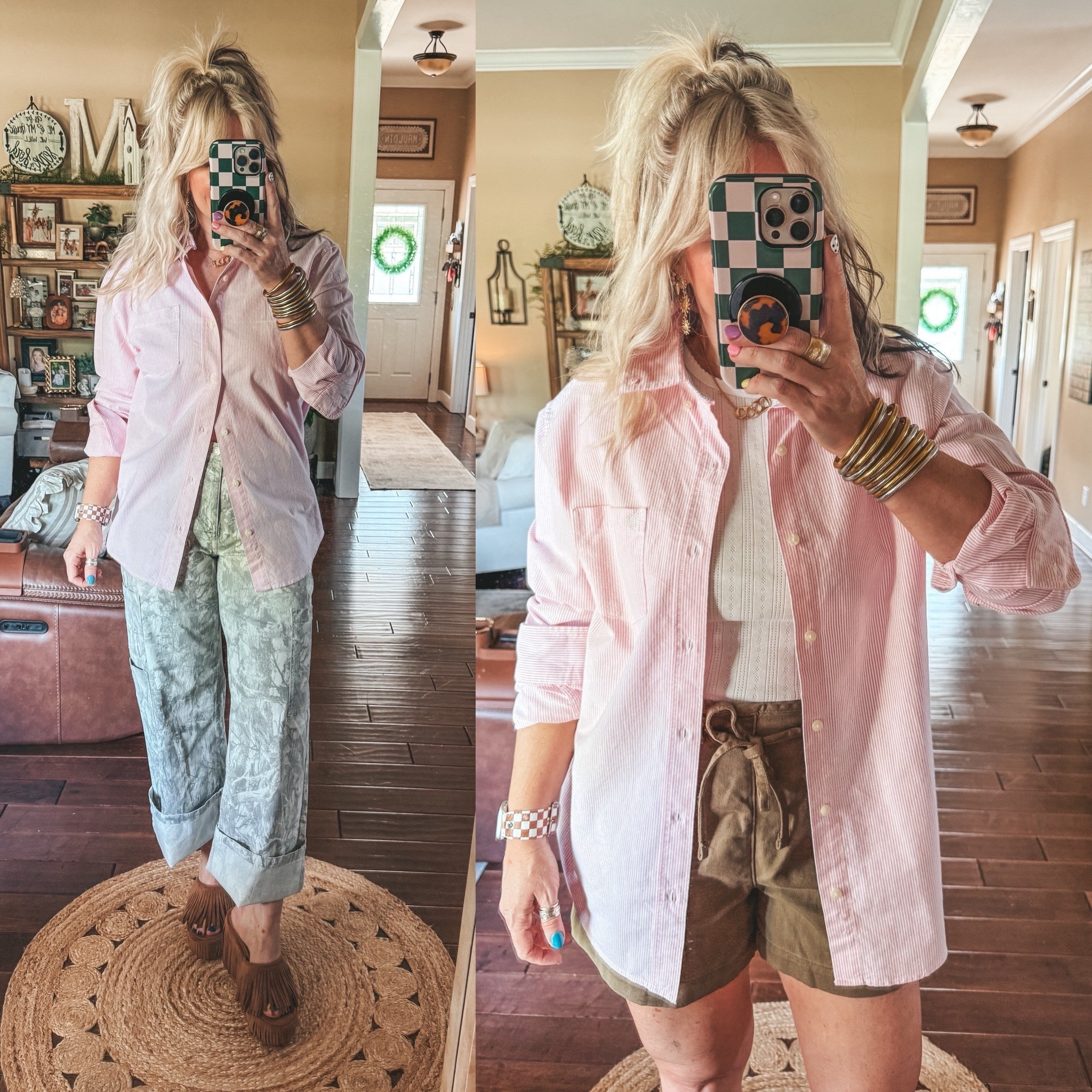 I’m so glad I grabbed this mens button down. It’s so cute! 
I’m in a medium in everything. 
