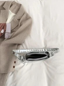Mini Metallic Minimalist Square Bag | SHEIN