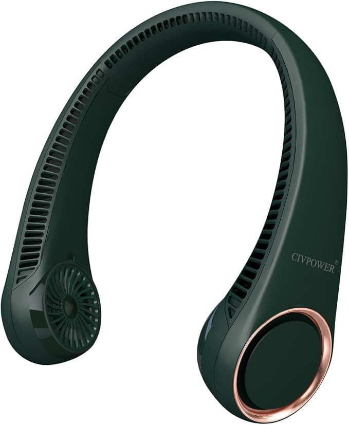 CIVPOWER Neck Fan: Portable Personal Neck Cooling Rechargeable Bladeless Fan - Hands Free 3 Speed... | Amazon (US)